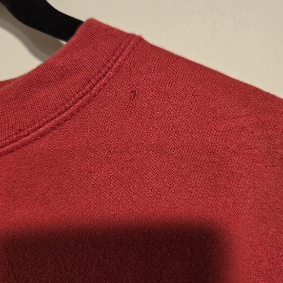 Miami Ohio Redhawks Vintage Crewneck Sweatshirt Adult Large Red Embroidered 90s - Picture 3 of 10